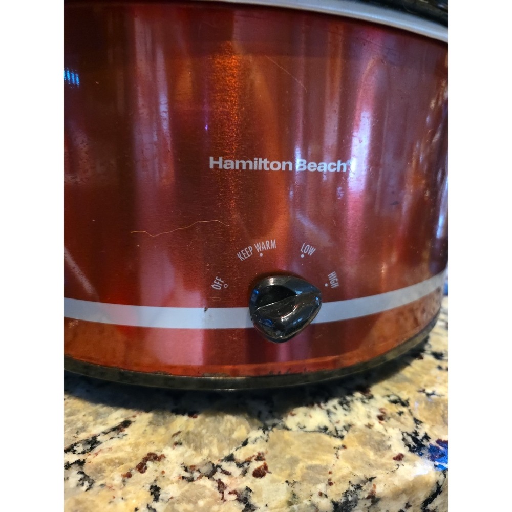 Hamilton Beach SC10 Crock Pot Slow Cooker Stoneware 10qt Red - Picture 3 of 16